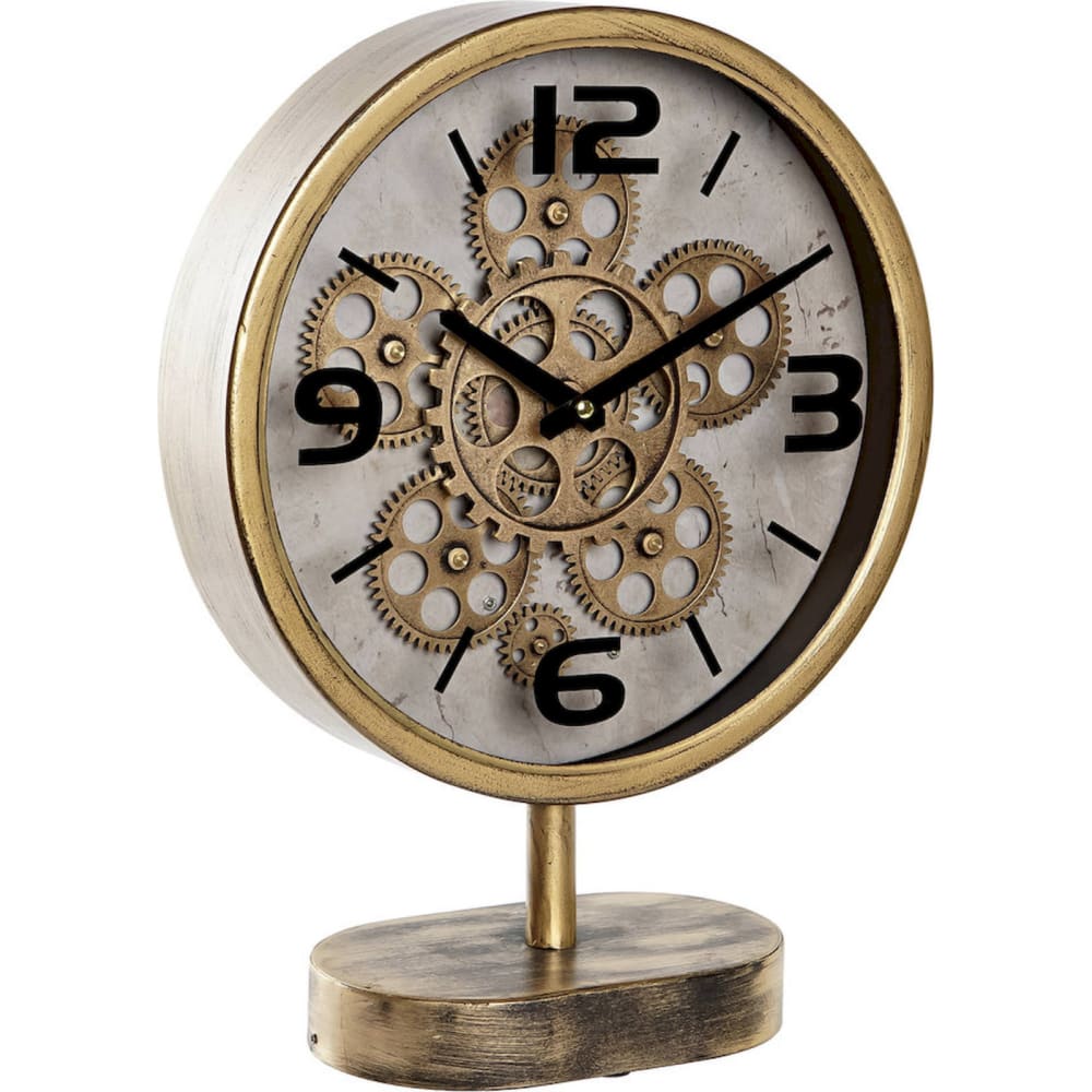 Horloge à poser en fer doré