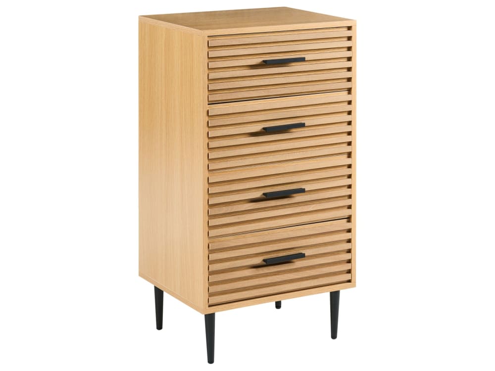 Commode à 4 tiroirs marron clair Commode à 4 tiroirs marron clair