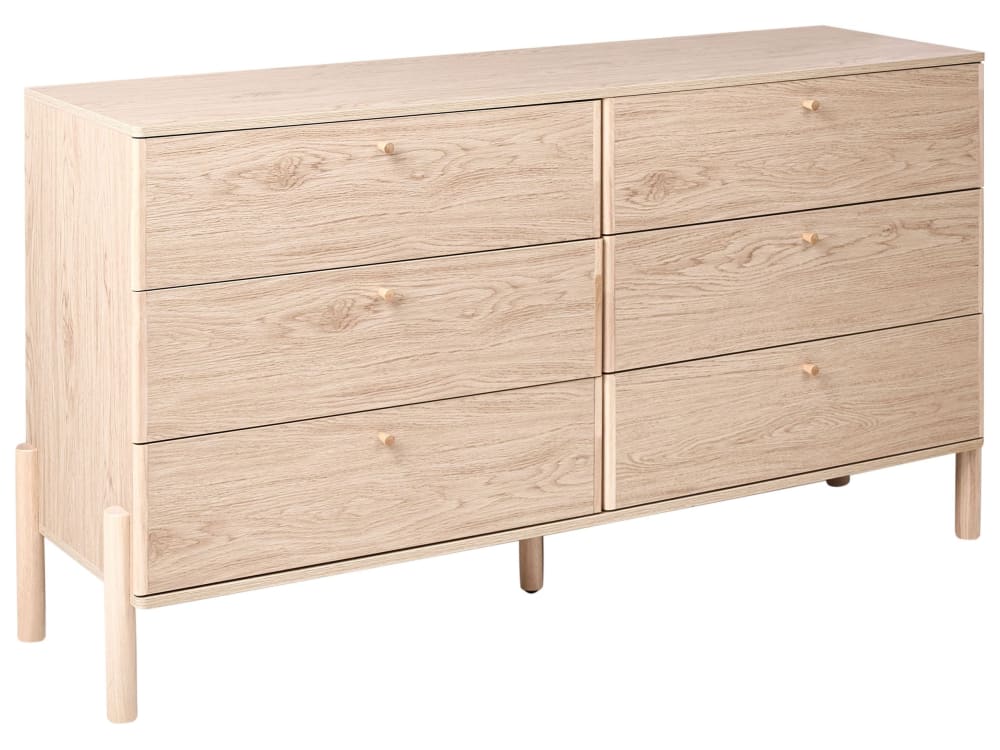 Kommode Mit 6 Schubladen Aus Holzwerkstoff 86Cm, Braun