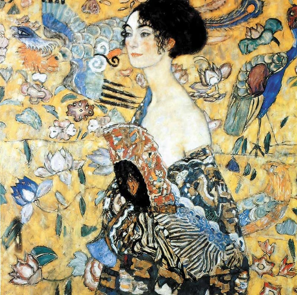 Dame Mit Faecher von Klimt - Maisons Du Monde