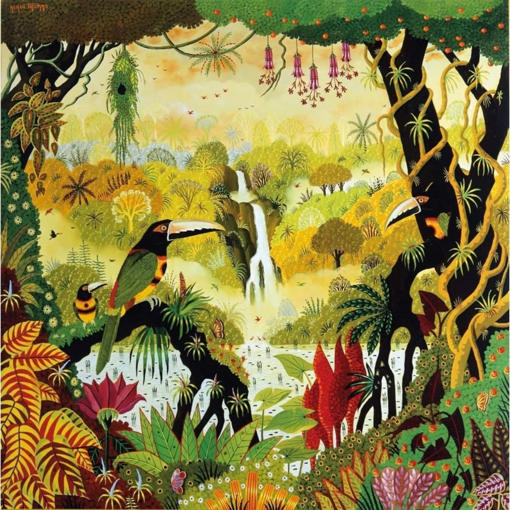Puzzle Michéle Wilson Toucan Wasserfall Alain THOMAS BEIGE HOLZ Kinder