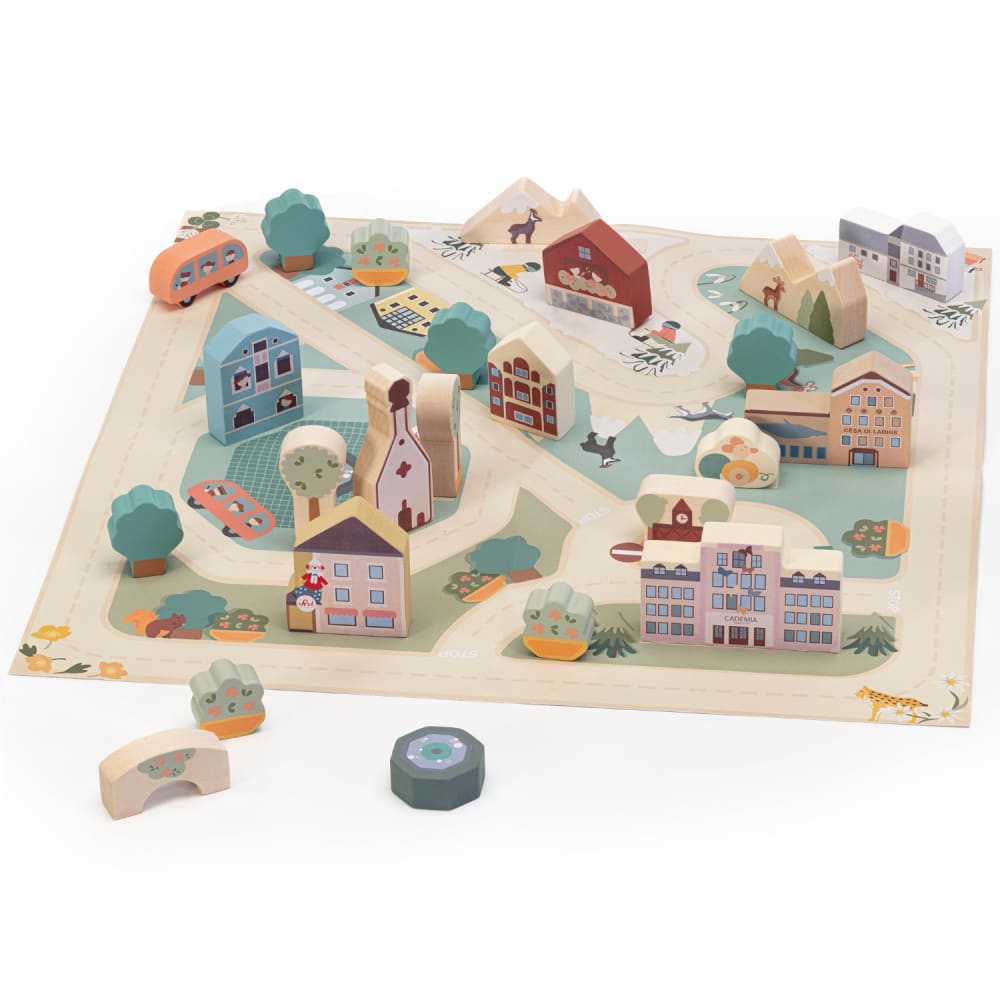Sevi Alpendorf-Puzzle BEIGE HOLZ Kinder