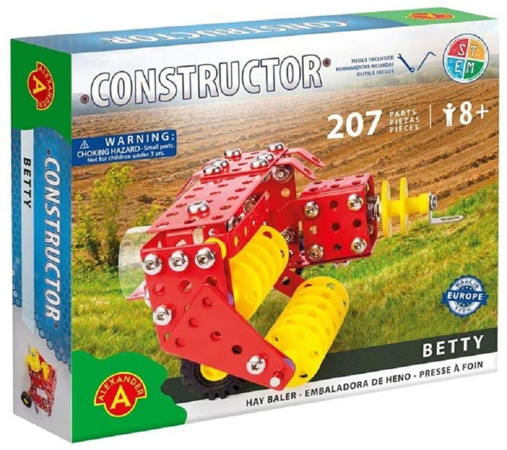 Alexander Toys Constructor Betty - Heuballenpresse ROT PVC - POLYVINLYCHLORID Kinder