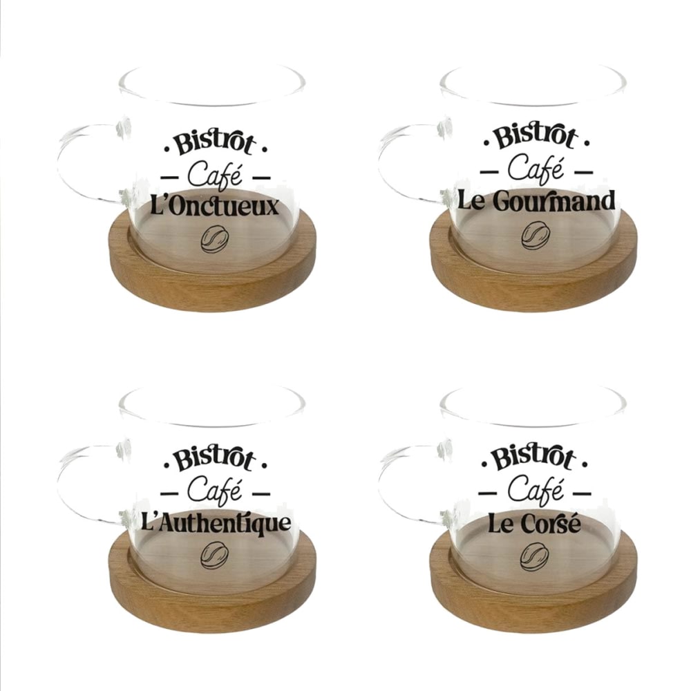 Coffret de 4 tasses à café