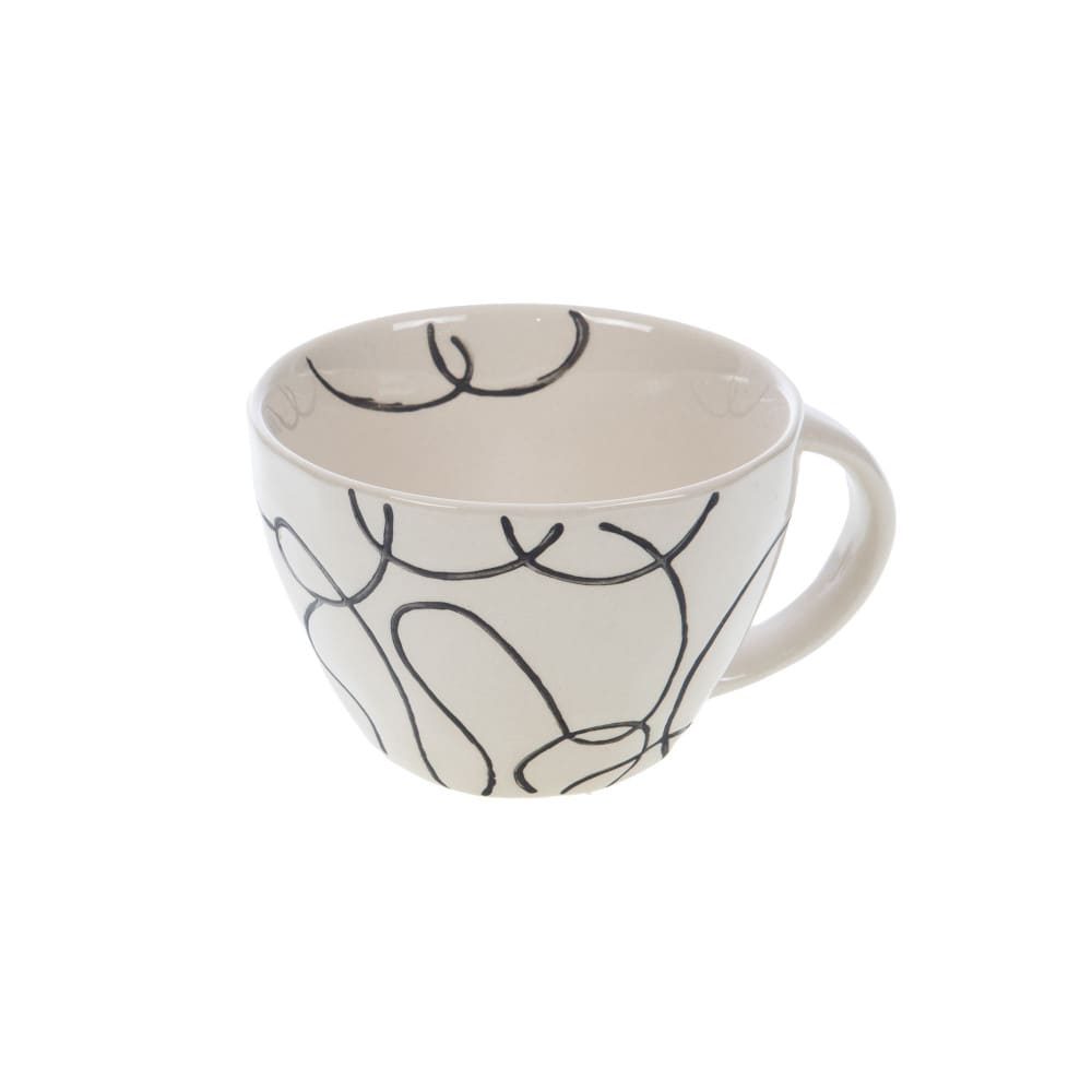 Tasse à thé  blanc en grès