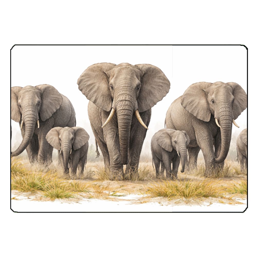 Planche à découper en verre éléphants