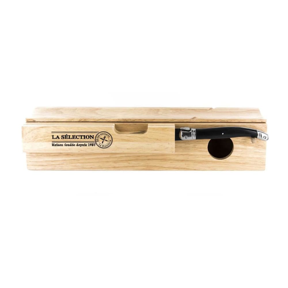Cave  à saucisson en bois avec couteau