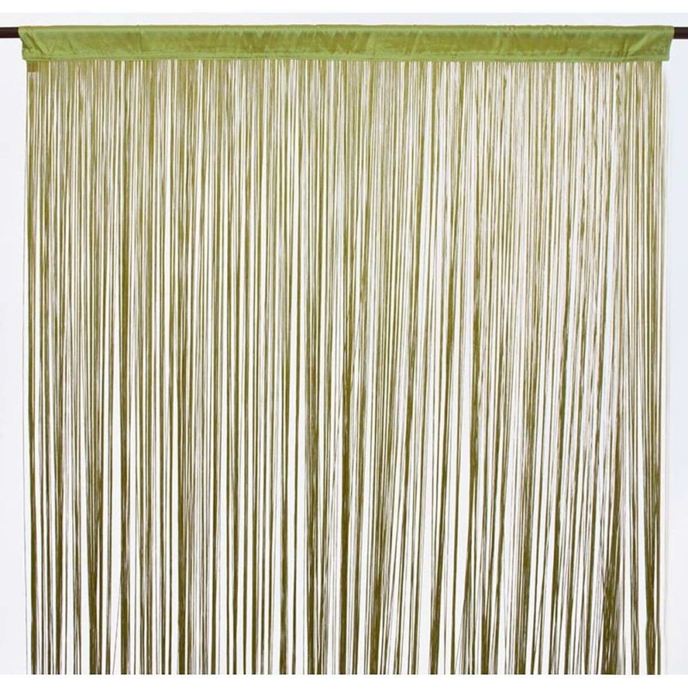 Rideau à fils vert 90x200 — vue 3