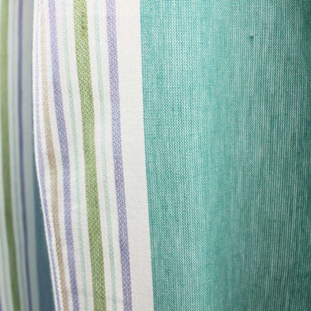 Rideau en coton à œillets à rayures turquoise 150x270 — vue 4