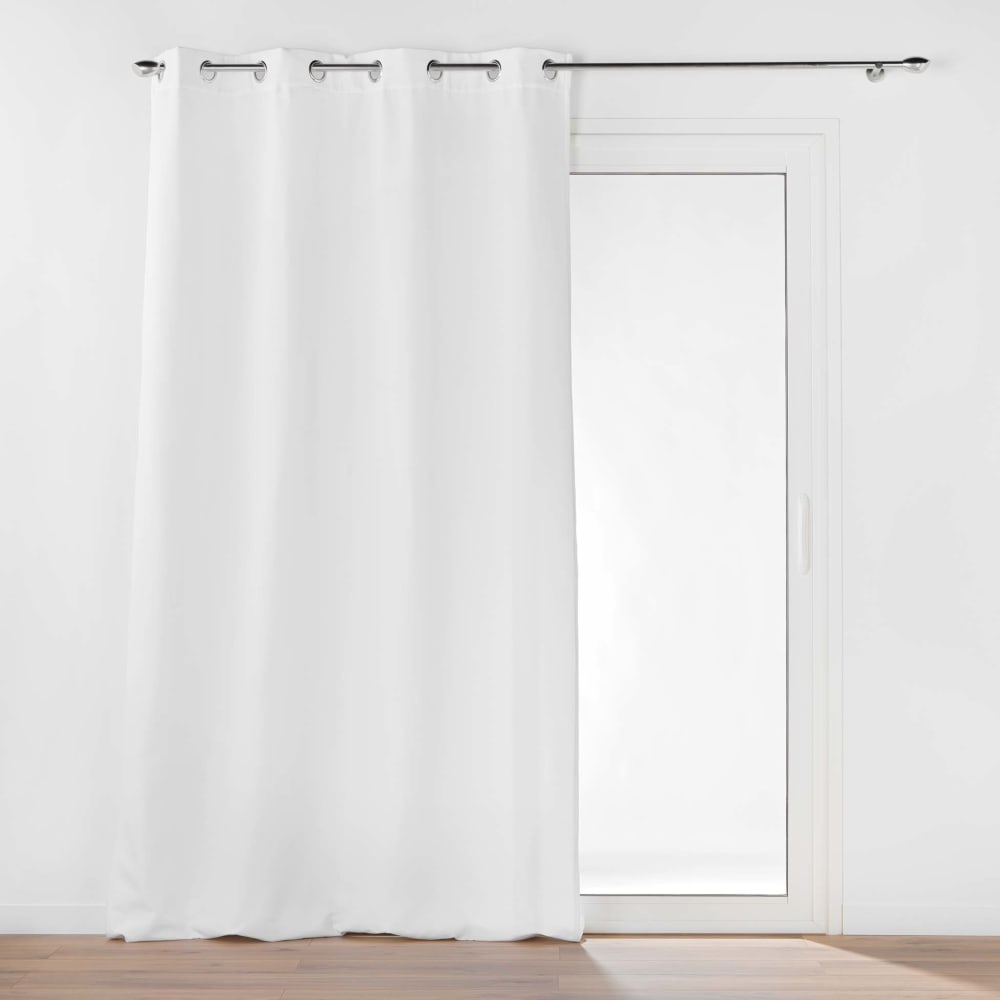 Rideau à œillets occultant blanc 135x260