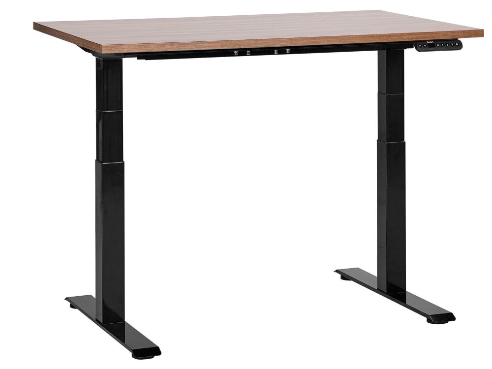 HöHenverstellbarer Schreibtisch Aus Holzwerkstoff , Braun