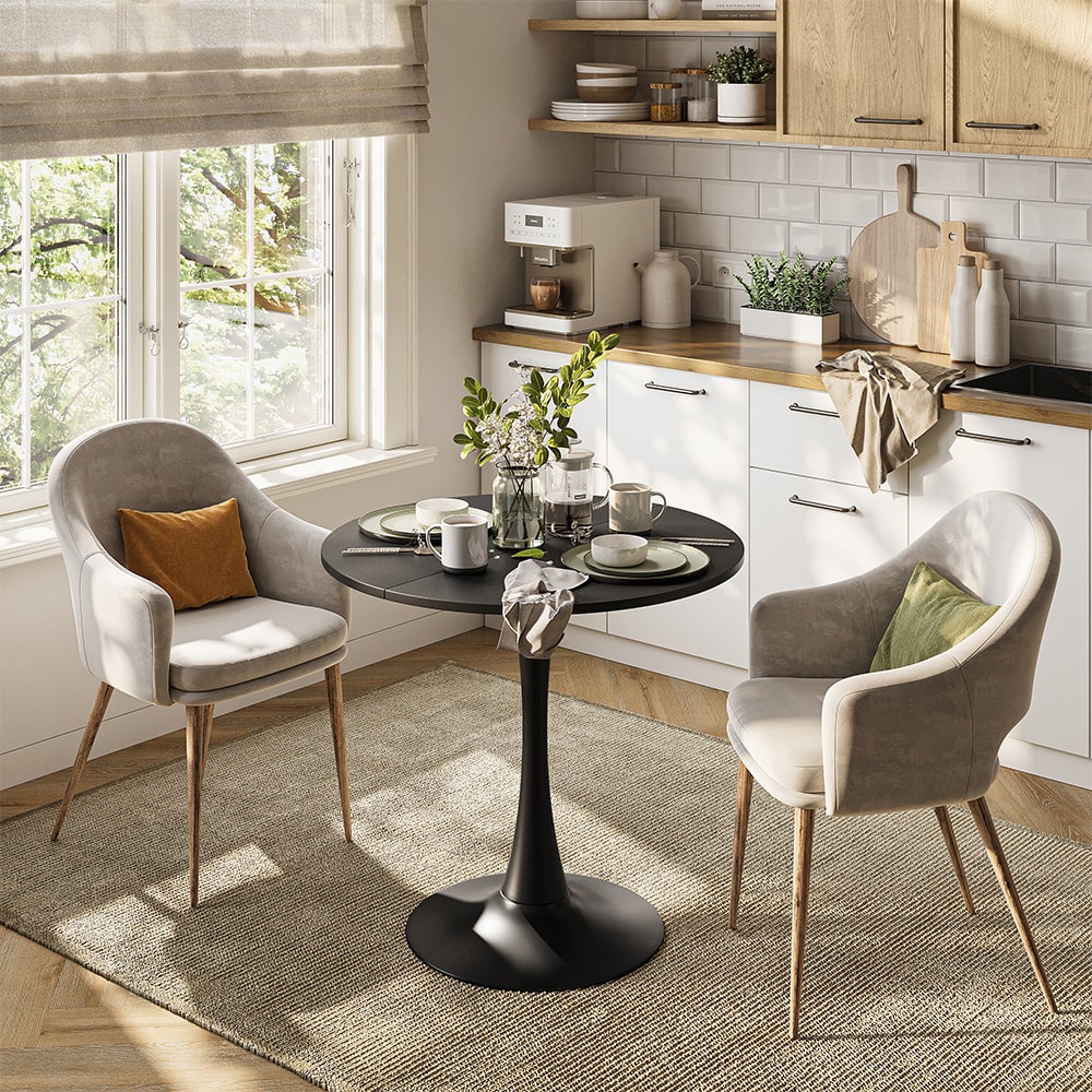 Esstisch Schwarz 80x73cm - Maisons Du Monde