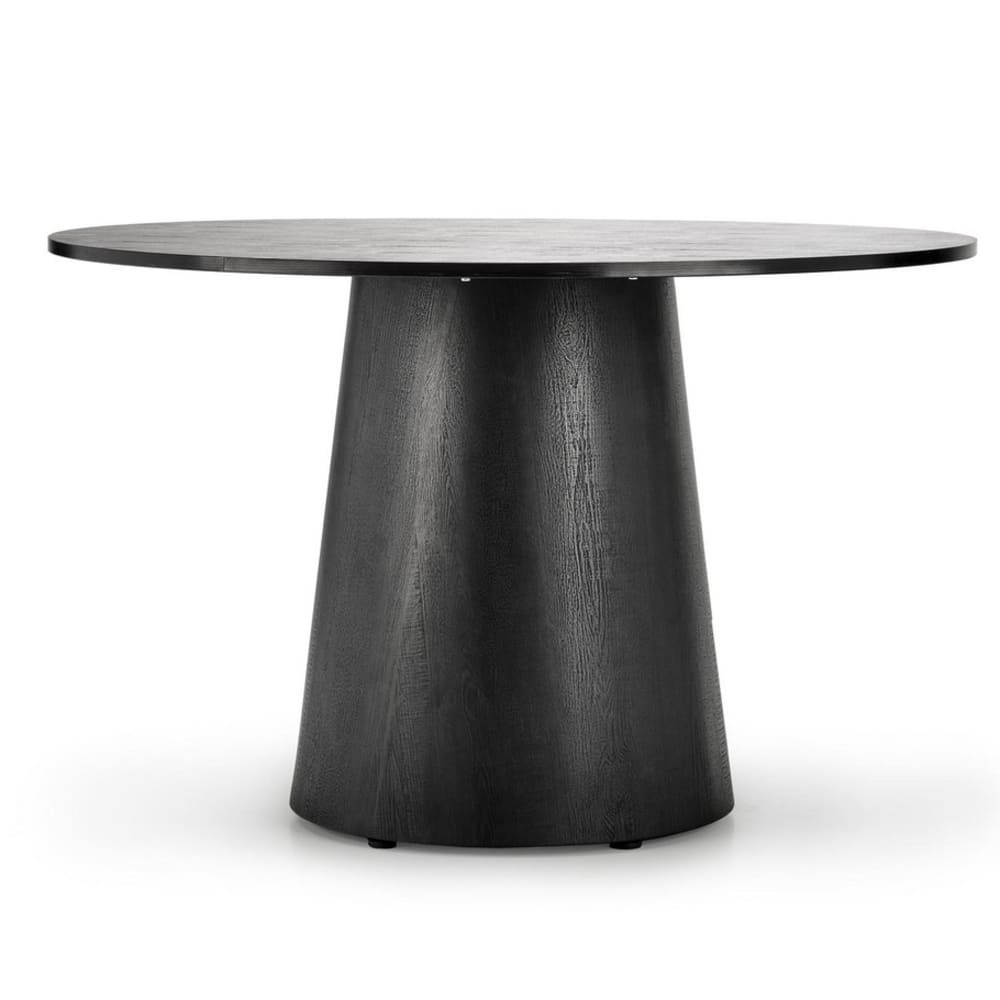 Table à manger design ronde noire 120cm