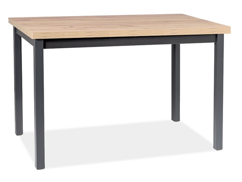 Table à manger noir et chêne clair 120cm
