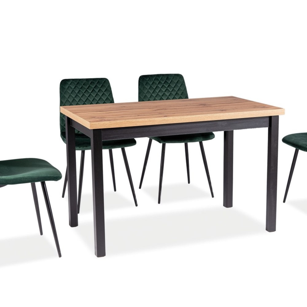 Esstisch aus schwarzer und heller Eiche, 120 cm - Maisons Du