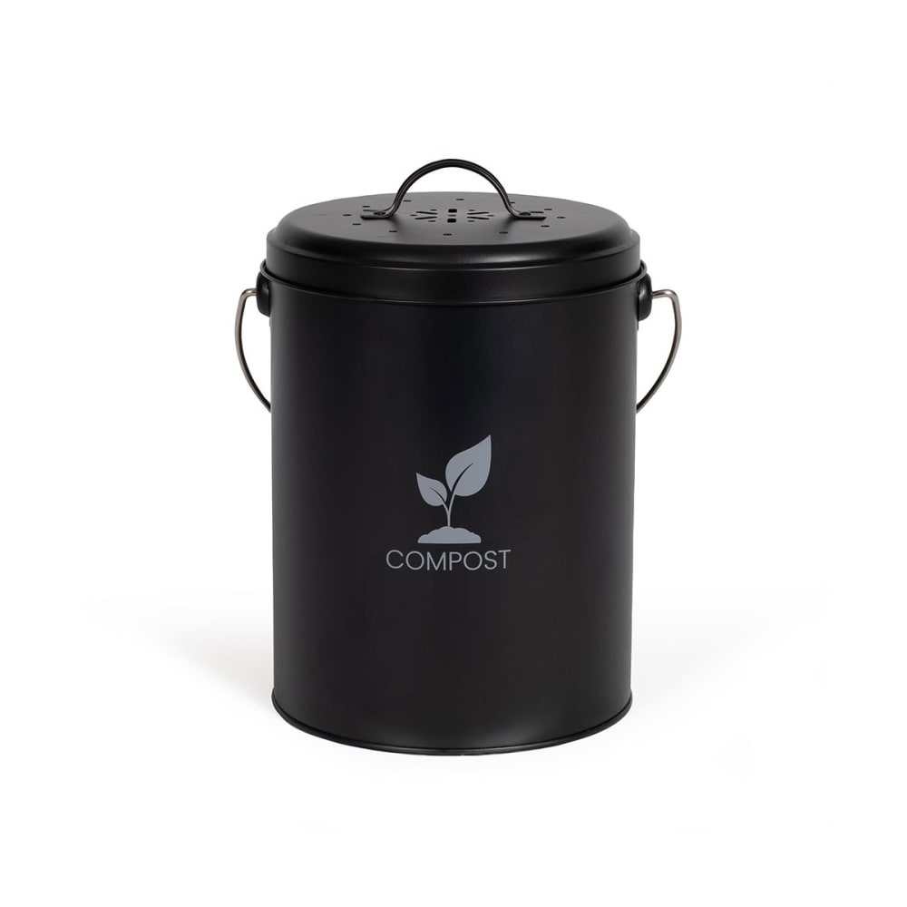 Seau à compost de cuisine 6 l noir