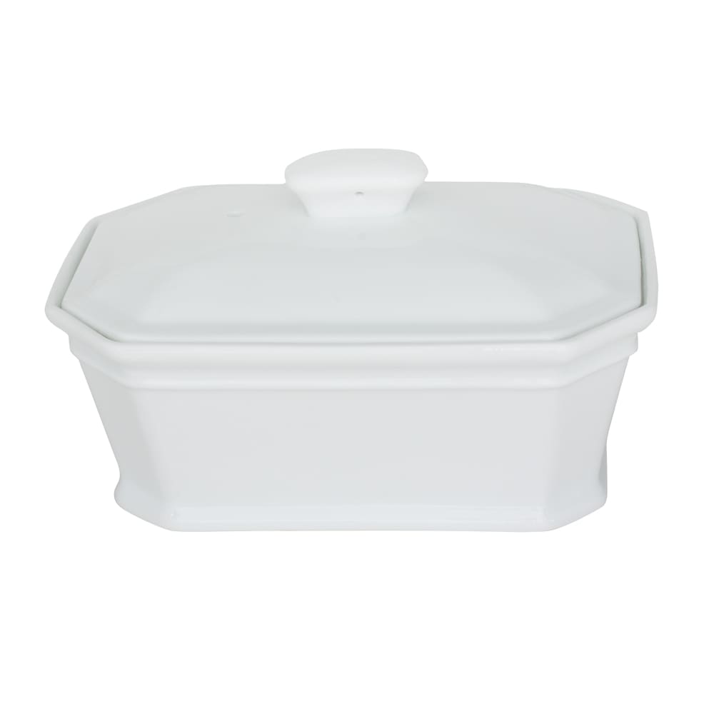 N.5 rectangle 18x13 cm 900 g blanc en porcelaine