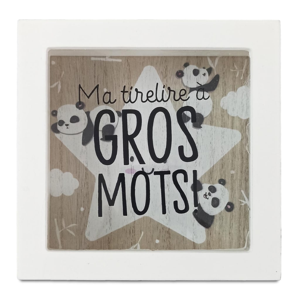 Tirelire à gros mots panda — vue 4