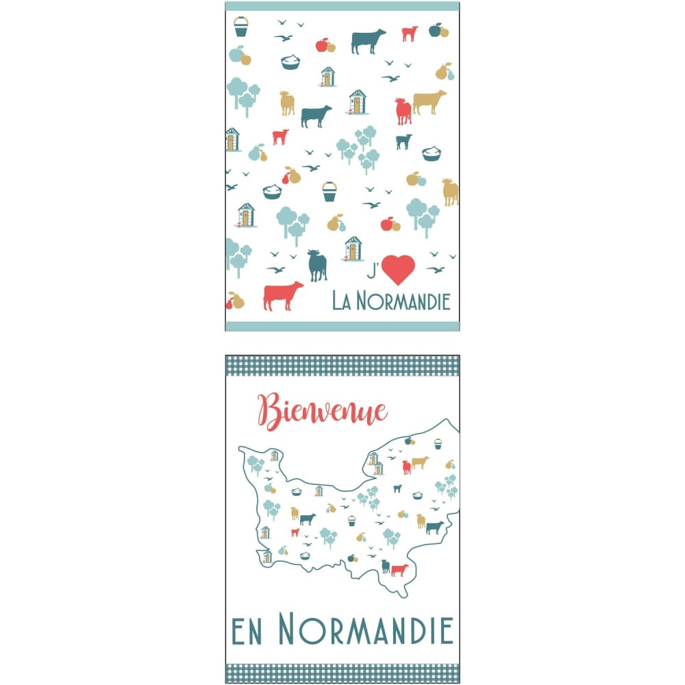 Torchon coton à motifs 70x50 cm