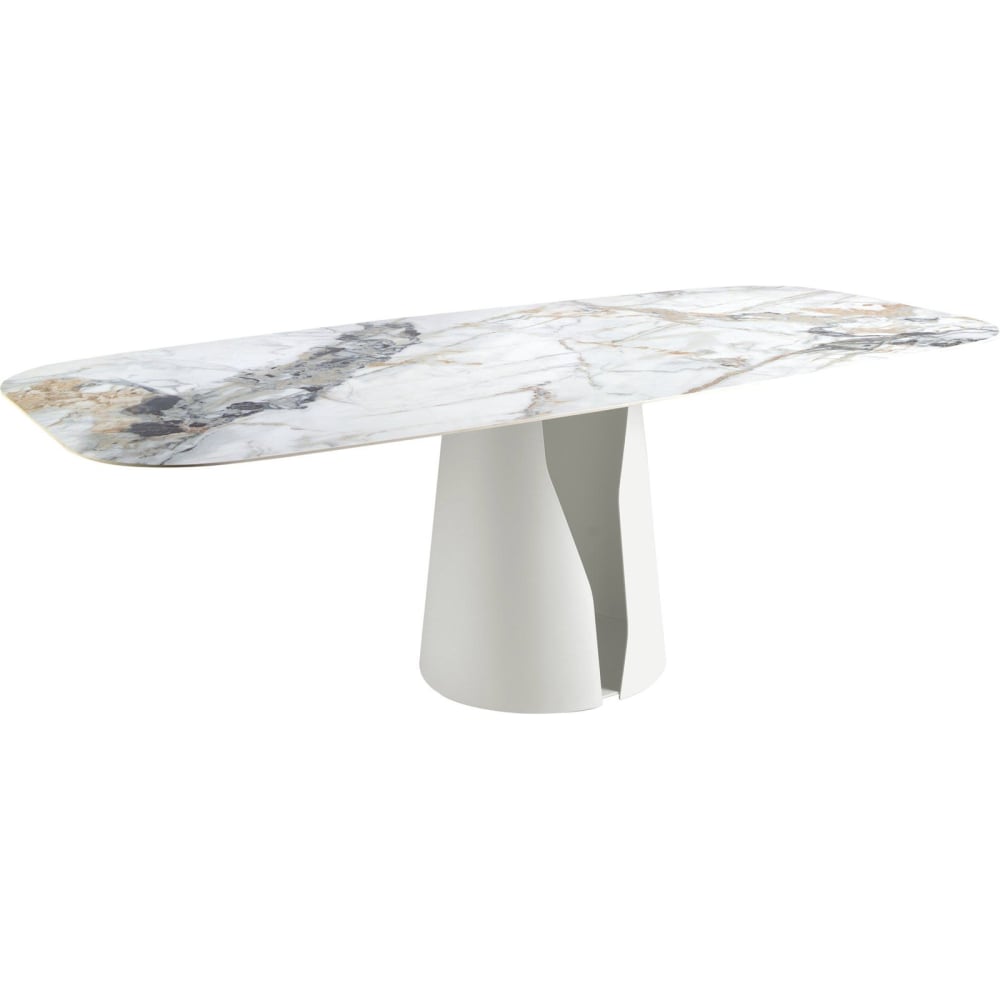 Table à manger ovale en porcelaine Table à manger ovale en porcelaine