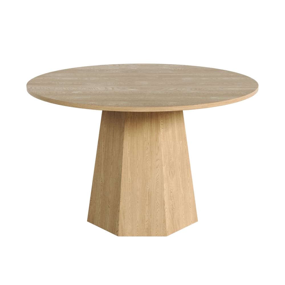 Table à manger ronde à effet marron 120 x 120 x 75 cm