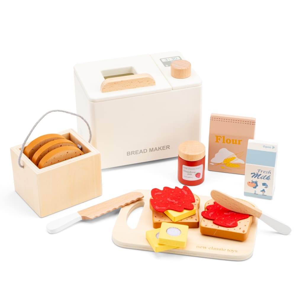 New Classic Toys Brotbackmaschine aus Holz BEIGE HOLZ Kinder