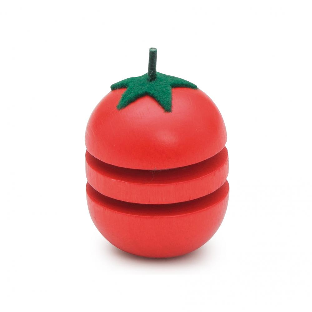 ERZI Tomate aus Holz mit Klett zum Spielen. Das Schneiden üben macht Spaß und fördert spielerisch die Feinmotorik. Tomate aus Holz zum Schneiden von