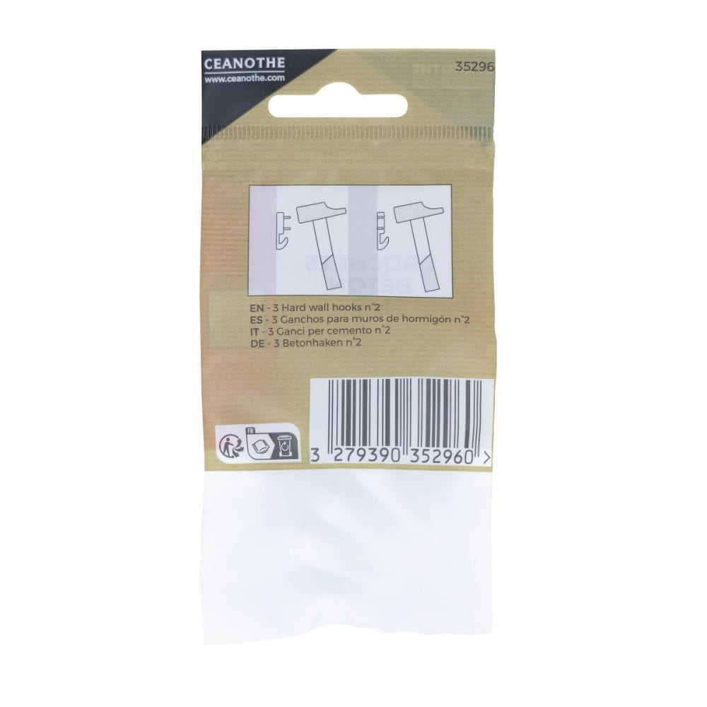 Lot de 3 crochets béton n°2 pour 1 kg résine plastique — vue 4