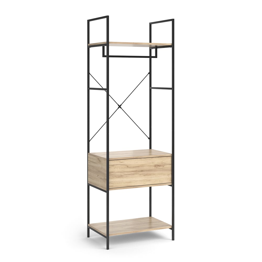 Armoire à vêtements avec tiroir bois 60x180cm