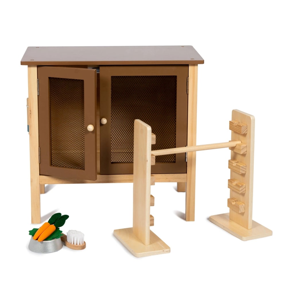 ByAstrup Hasenstall mit Zubehör BRAUN HOLZ Kinder