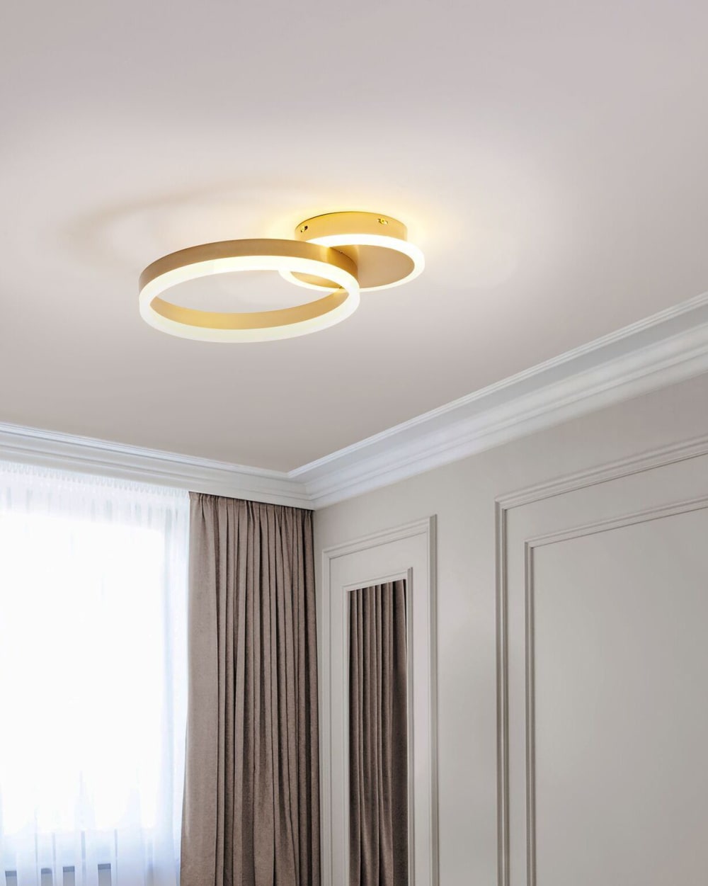 Plafonnier à led métal doré — vue 3