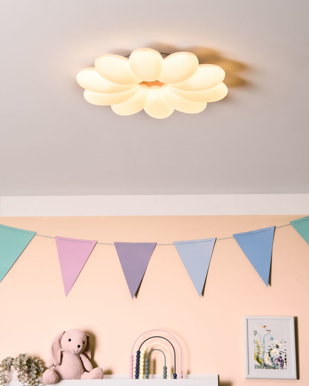 Plafonnier à led fleur blanc — vue 3