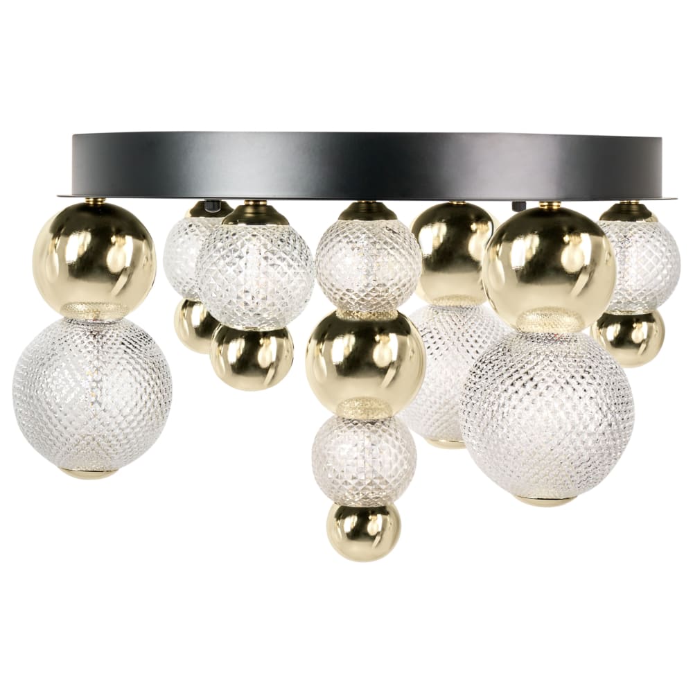 Plafonnier à led verre doré — vue 4