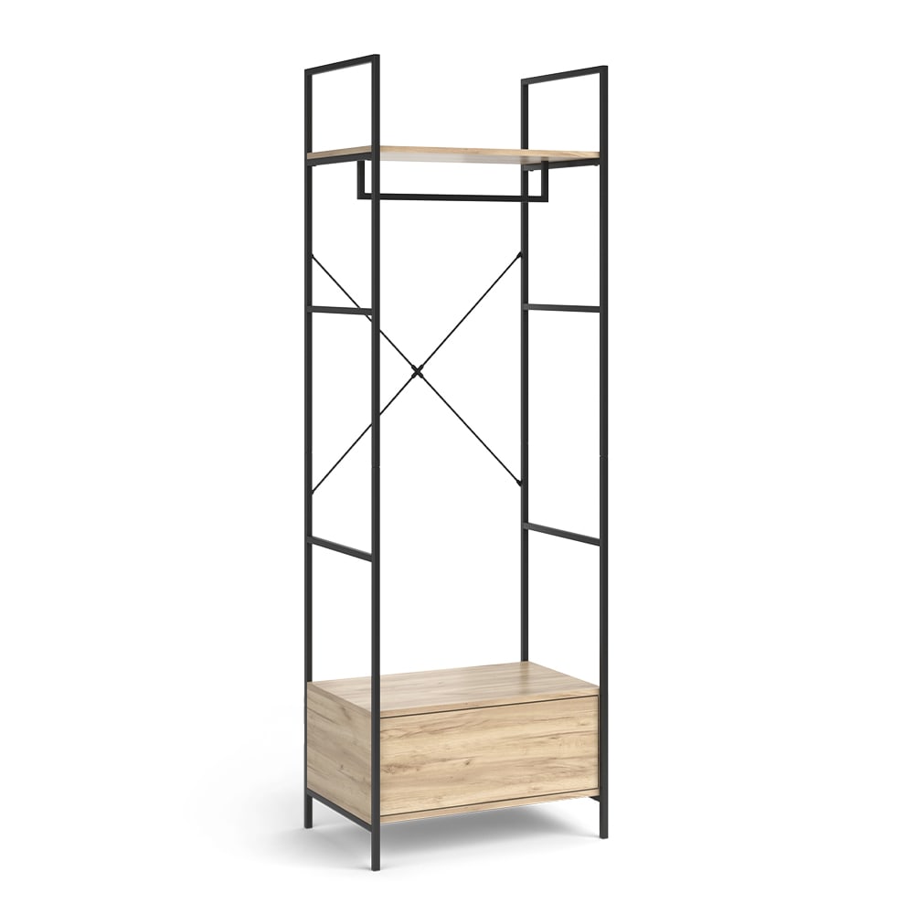 Armoire à vêtements avec tiroir bois 60x180cm