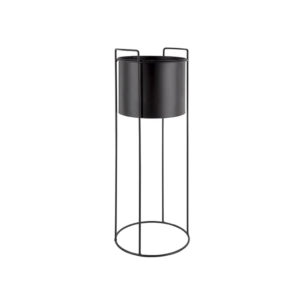 Blumentopf aus Eisen, schwarz, 80xØ28cm - Maisons Du Monde
