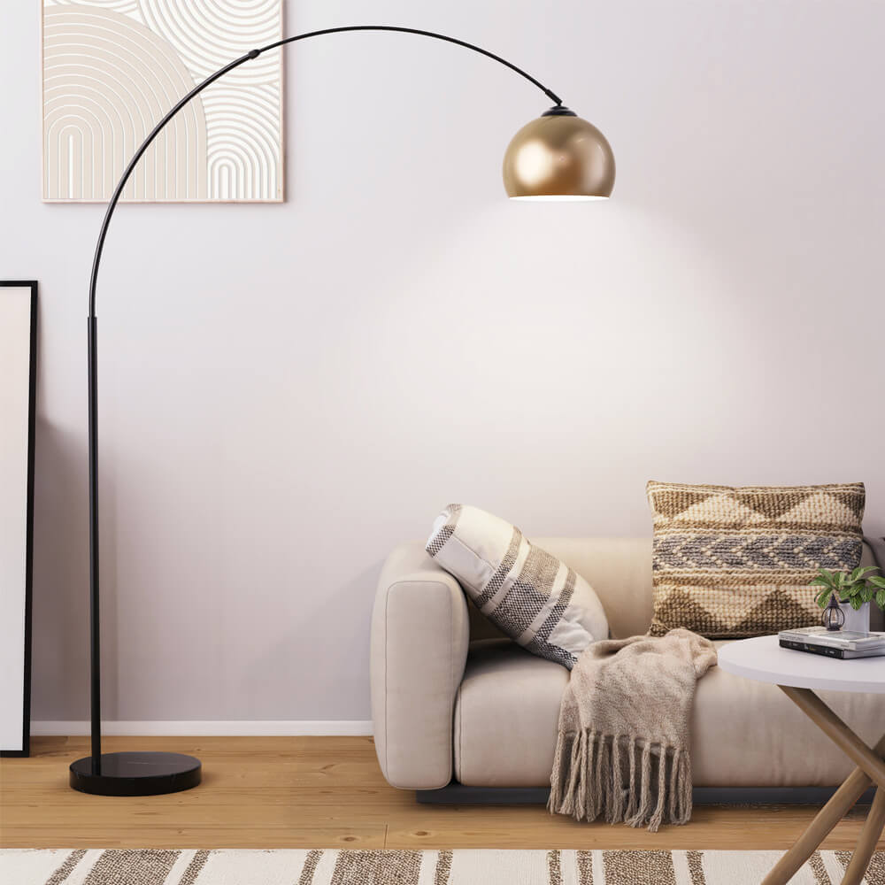Lampe à arc métal, beige — vue 3