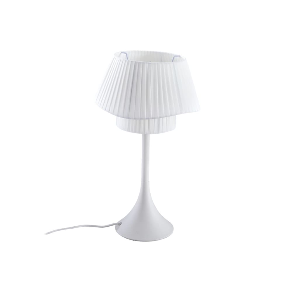 Lampe à poser en métal blanc