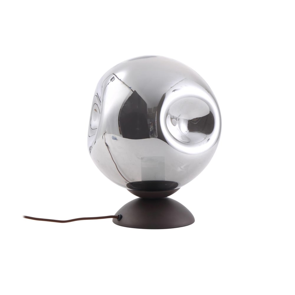 Lampe à poser en métal marron