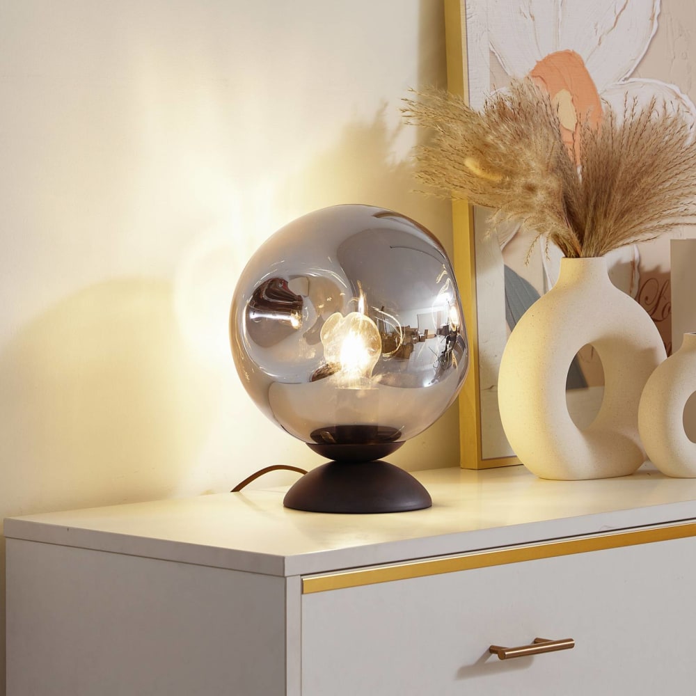 Lampe à poser en métal marron — vue 3