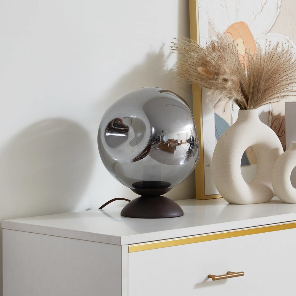 Lampe à poser en métal marron — vue 4