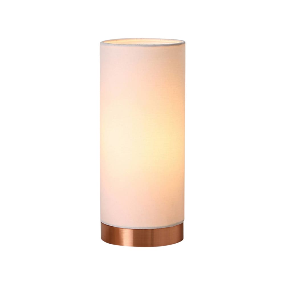 Lampe à poser en textile blanc