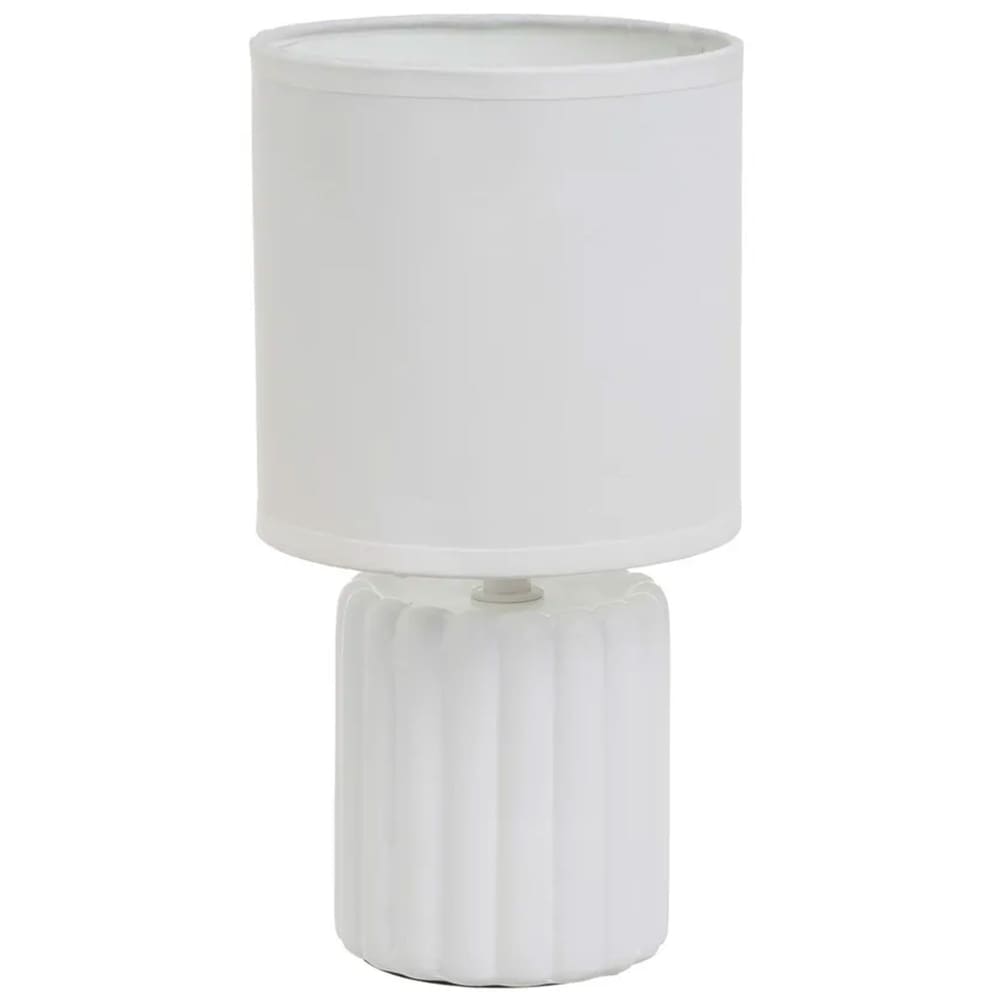 Lampe à poser céramique blanche 13x13x24cm
