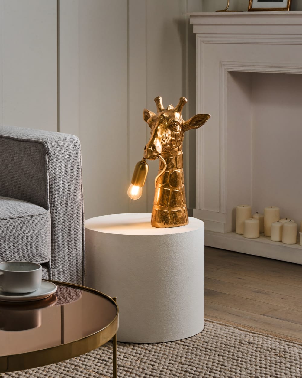 Lampe à poser girafe doré — vue 3