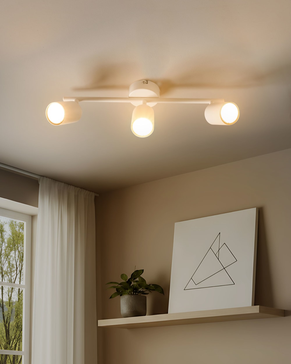 Spot à 3 lumières métal blanc — vue 3