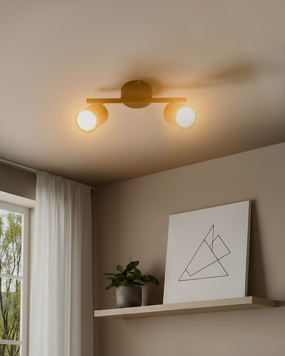 Spot à 2 lumières métal noir — vue 3