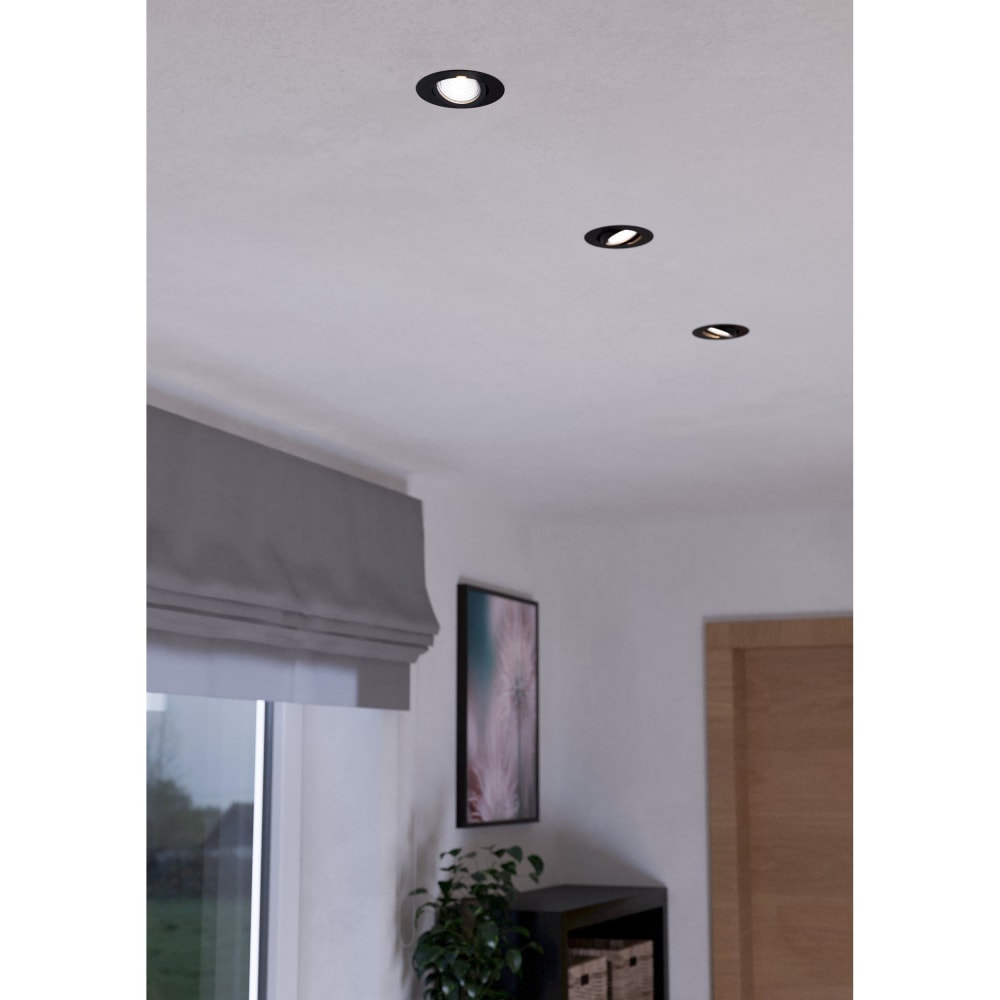 Spot à encastrer X3 LED noir — vue 3