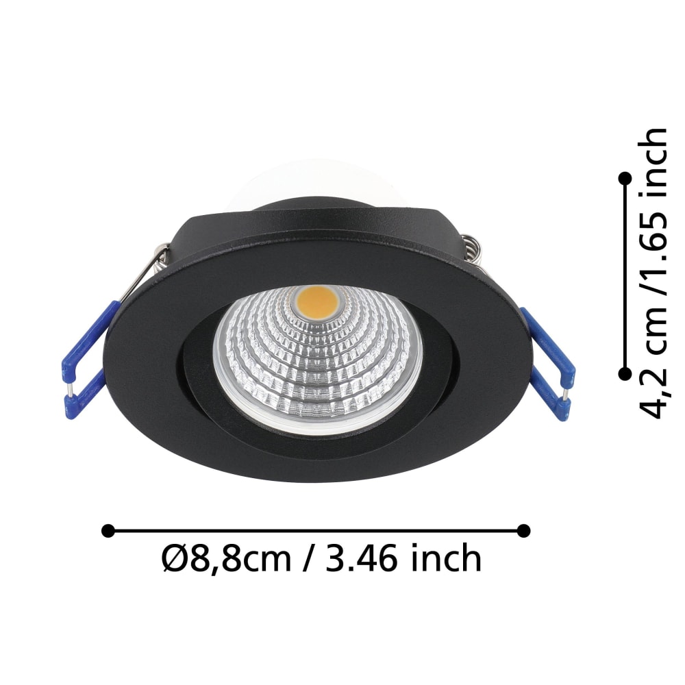 Spot à encastrer X3 LED noir — vue 4