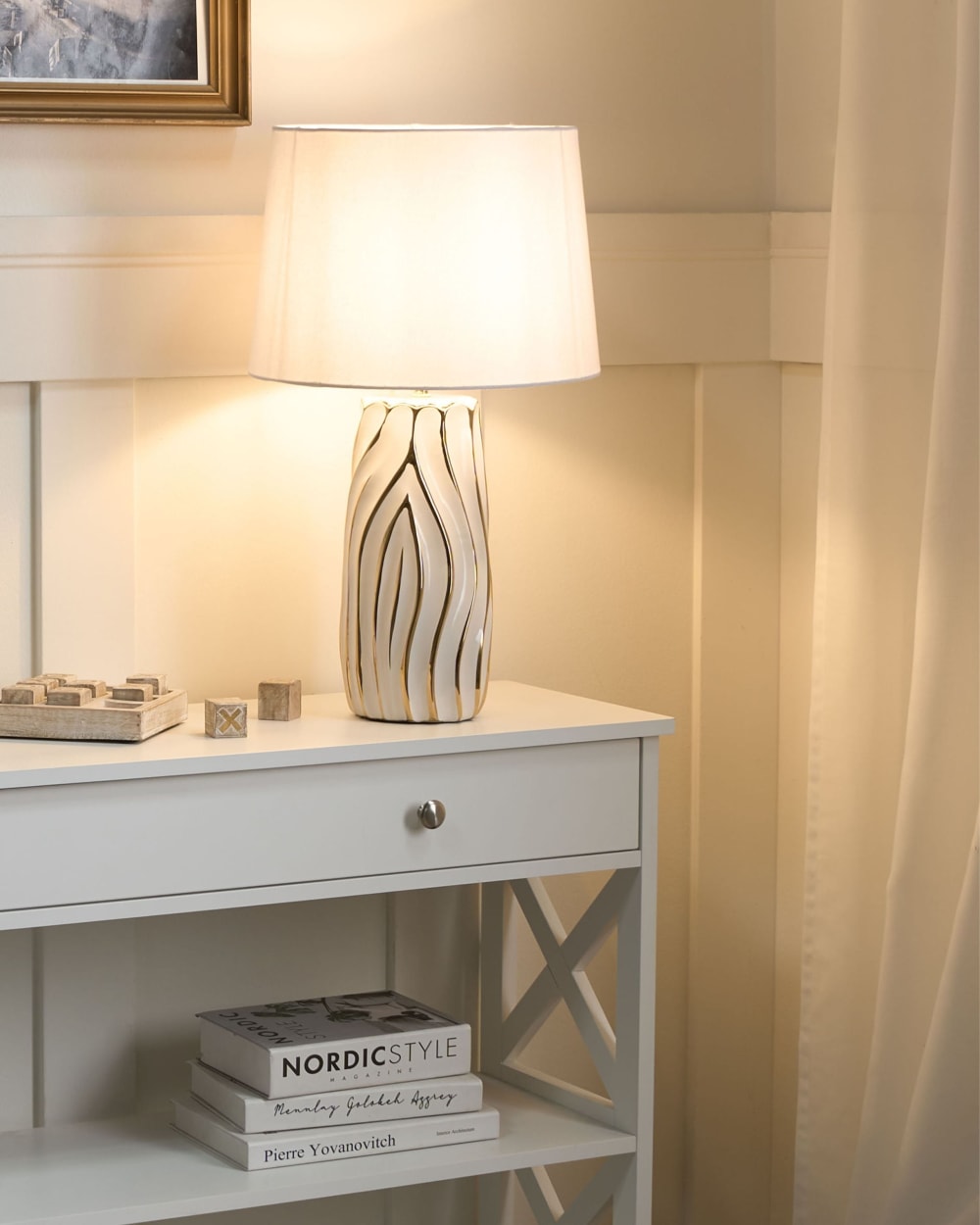Lampe à poser céramique blanc — vue 3