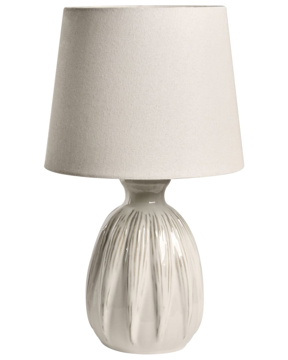Lampe à poser céramique beige clair