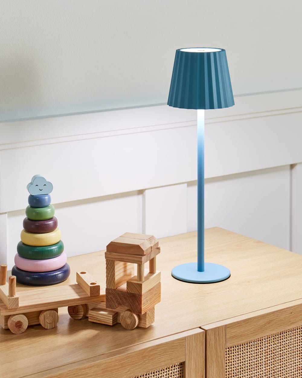 Lampe à poser métal bleu clair — vue 3